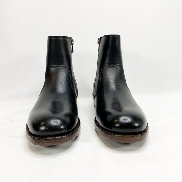 COACH West Black Sleek Zip Boot Ankle 7.5 - Picture 4 of 8